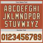 Custom Texas Orange Black-Cream Bomber Varsity Letterman Two Tone Zipper Jacket