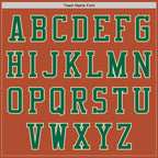 Custom Texas Orange Kelly Green Cream-Black Bomber Varsity Letterman Two Tone Zipper Jacket
