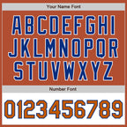 Custom Texas Orange Royal-White Bomber Varsity Letterman Two Tone Zipper Jacket