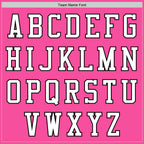 Custom Pink White-Black Bomber Varsity Letterman Zipper Jacket