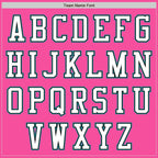 Custom Pink Black-Teal Bomber Varsity Letterman Zipper Jacket