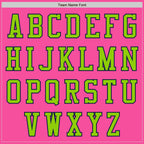 Custom Pink Neon Green-Navy Bomber Varsity Letterman Zipper Jacket