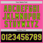 Custom Pink Neon Green-Black Bomber Varsity Letterman Two Tone Zipper Jacket