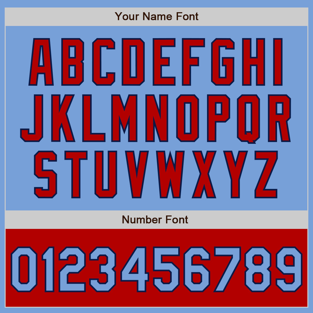 Custom Light Blue Navy-Red Bomber Varsity Letterman Two Tone Zipper Jacket