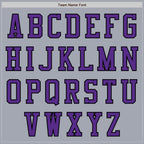 Custom Gray Purple-Black Bomber Varsity Letterman Zipper Jacket
