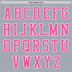 Custom Gray White-Pink Bomber Varsity Letterman Two Tone Zipper Jacket
