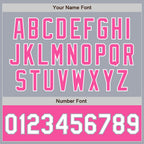 Custom Gray White-Pink Bomber Varsity Letterman Two Tone Zipper Jacket