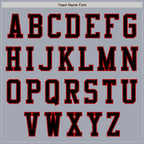 Custom Gray Red-Black Bomber Varsity Letterman Two Tone Zipper Jacket