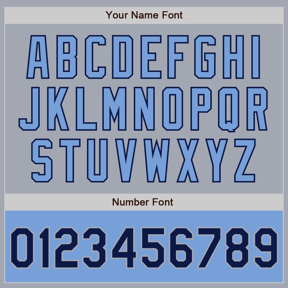 Custom Gray Navy-Light Blue Bomber Varsity Letterman Two Tone Zipper Jacket