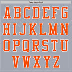 Custom Gray White-Orange Bomber Varsity Letterman Two Tone Zipper Jacket