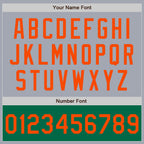 Custom Gray Orange-Kelly Green Varsity Letterman Two Tone Zipper Jacket