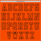 Custom Orange Black Bomber Varsity Letterman Zipper Jacket