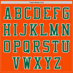 Custom Orange Kelly Green-White Bomber Varsity Letterman Zipper Jacket