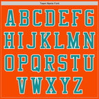 Custom Orange Teal-White Bomber Varsity Letterman Zipper Jacket