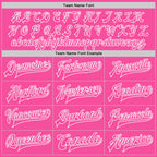 Custom Pink Gold-White Bomber Full-Snap Varsity Letterman Two Tone Jacket