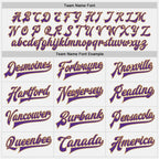 Custom White Purple-Old Gold Bomber Full-Snap Varsity Letterman Two Tone Jacket