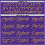 Custom Purple Cream-Old Gold Bomber Full-Snap Varsity Letterman Two Tone Jacket