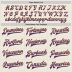Custom Cream Purple-Old Gold Bomber Full-Snap Varsity Letterman Jacket