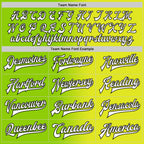 Custom Neon Yellow White Neon Green-Black Bomber Full-Snap Varsity Letterman Gradient Fashion Jacket