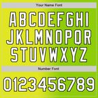 Custom Neon Yellow White Neon Green-Black Bomber Full-Snap Varsity Letterman Gradient Fashion Jacket