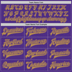 Custom Purple Old Gold Bomber Full-Snap Varsity Letterman Jacket