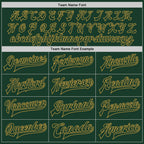 Custom Green Old Gold Bomber Full-Snap Varsity Letterman Jacket
