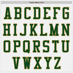 Custom White Green-Old Gold Bomber Varsity Letterman Zipper Jacket