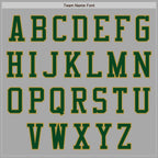 Custom Gray Green-Old Gold Bomber Varsity Letterman Zipper Jacket