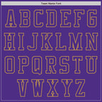 Custom Purple Old Gold Bomber Varsity Letterman Zipper Jacket