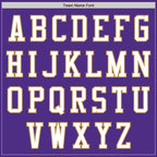 Custom Purple White-Old Gold Bomber Varsity Letterman Two Tone Zipper Jacket
