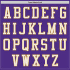 Custom Purple Cream-Old Gold Bomber Varsity Letterman Two Tone Zipper Jacket