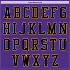 Custom Purple Black-Old Gold Bomber Varsity Letterman Two Tone Zipper Jacket