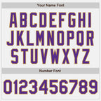 Custom White Purple-Old Gold Bomber Varsity Letterman Two Tone Zipper Jacket