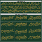 Custom Green Old Gold Bomber Full-Snap Varsity Letterman Hoodie Jacket