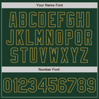 Custom Green Old Gold Bomber Full-Snap Varsity Letterman Hoodie Jacket