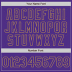 Custom Purple Old Gold Bomber Full-Snap Varsity Letterman Hoodie Jacket