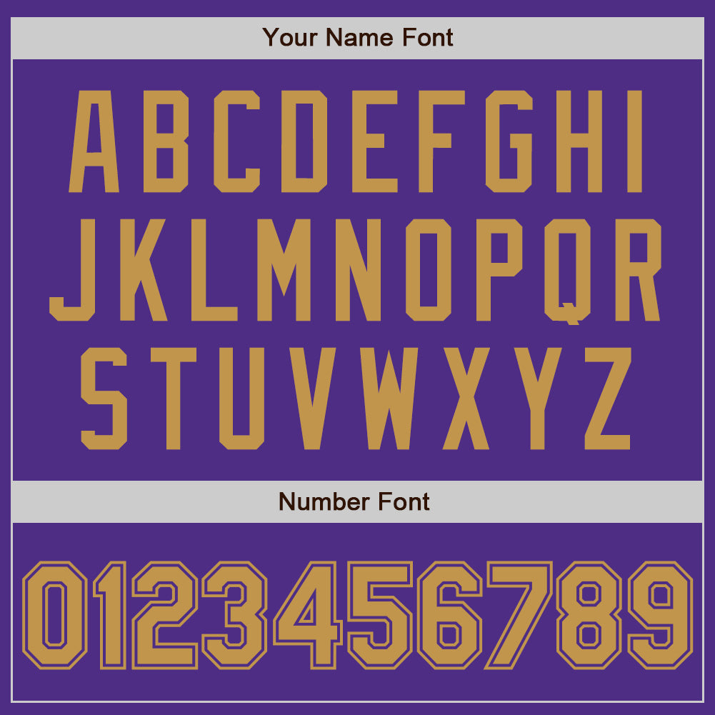 Custom Purple Old Gold Bomber Full-Snap Varsity Letterman Hoodie Jacket