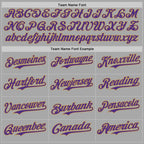 Custom Gray Purple-Old Gold Bomber Full-Snap Varsity Letterman Two Tone Hoodie Jacket