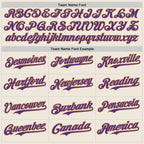 Custom Cream Purple-Old Gold Bomber Full-Snap Varsity Letterman Two Tone Hoodie Jacket