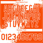 Custom Orange White Abstract Brush Stroke 3D Pattern Design Bomber Full-Snap Varsity Letterman Hoodie Jacket