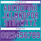 Custom Aqua Purple Black Pink-White Abstract Brush Stroke 3D Pattern Design Bomber Full-Snap Varsity Letterman Hoodie Jacket