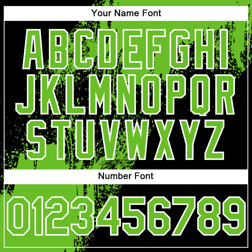 Custom Black Aurora Green-White Abstract Brush Stroke 3D Pattern Design Bomber Full-Snap Varsity Letterman Hoodie Jacket