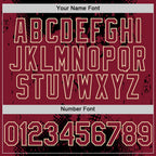 Custom Black Crimson-Cream Splash Art 3D Pattern Design Bomber Full-Snap Varsity Letterman Hoodie Jacket