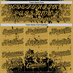 Custom Black Old Gold Splash Art 3D Pattern Design Bomber Full-Snap Varsity Letterman Hoodie Jacket