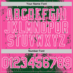 Custom Green Pink-White Splash Art 3D Pattern Design Bomber Full-Snap Varsity Letterman Hoodie Jacket