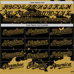 Custom Black Old Gold Splash Art 3D Pattern Design Bomber Full-Snap Varsity Letterman Hoodie Jacket