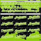 Custom Black Neon Green-White Splash Art 3D Pattern Design Bomber Full-Snap Varsity Letterman Hoodie Jacket
