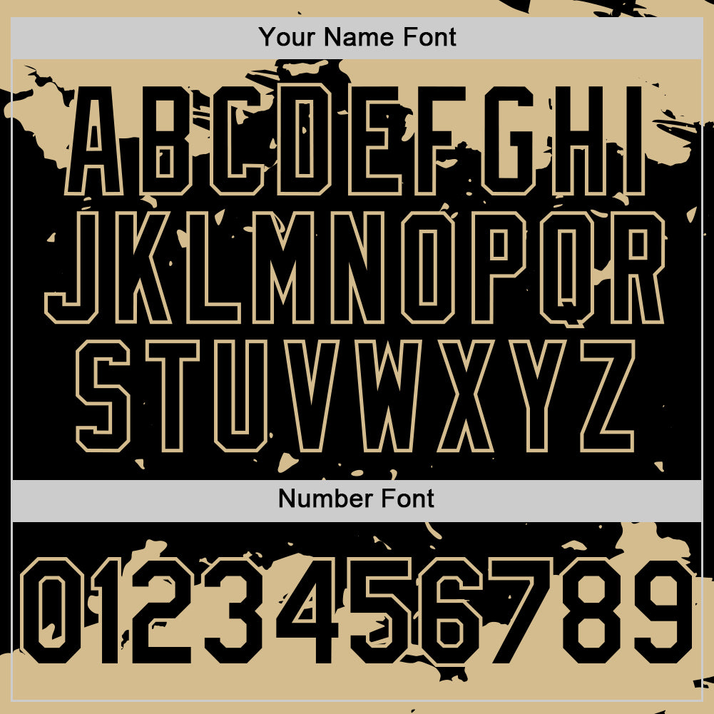 Custom Black Vegas Gold-White Splash Art 3D Pattern Design Bomber Full-Snap Varsity Letterman Hoodie Jacket