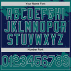 Custom Navy Teal-Gray Splash Art 3D Pattern Design Bomber Full-Snap Varsity Letterman Hoodie Jacket