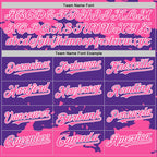 Custom Purple Pink-White Splash Art 3D Pattern Design Bomber Full-Snap Varsity Letterman Hoodie Jacket